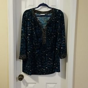 Susan Graver liquid knit blouse
